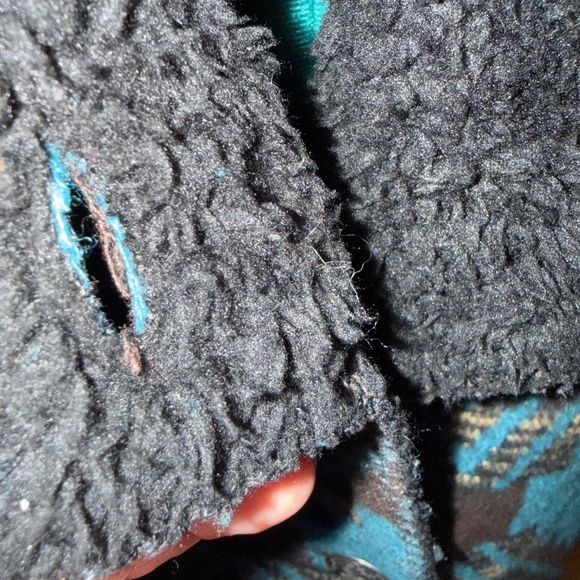 Vintage Rhonda Stark Aztec Southwestern Blanket Coat Jacket Wool Blend Boho - Picture 16 of 16